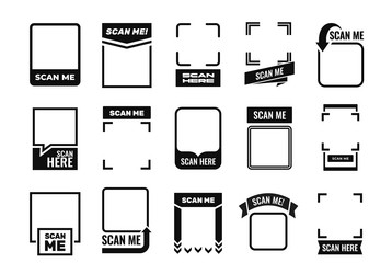 QR Code Scan Frames vector image