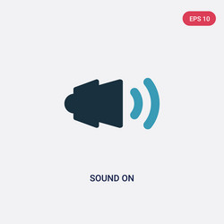 Two color sound on icon from user interface vector