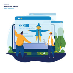 website with error page not found vector image
