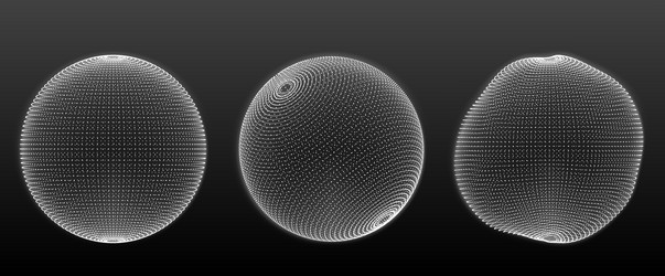 sphere particle dot wireframe compositions vector image