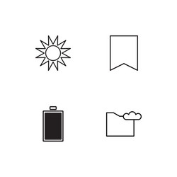 web linear icons set simple outline vector image