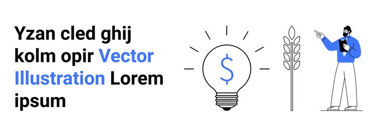 business concept with dollar lightbulb analytics vector image