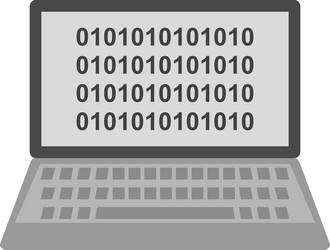 computer binary code vector image