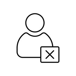 delete user icon set restricted member vector image