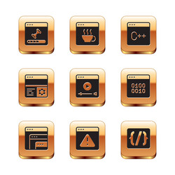 set loading data window software browser vector image