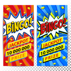 Bingo lottery web banners game background vector