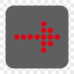 dotted arrow right rounded square button vector image