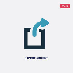 Two color export archive icon from user interface vector