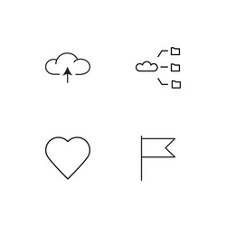 web linear icons set simple outline vector image