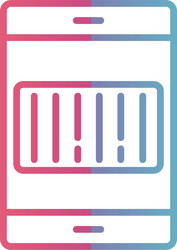 bar code scanner line gradient design vector image