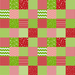 Patchwork Christmas Pattern vector image