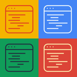 pop art line software web developer programming vector image