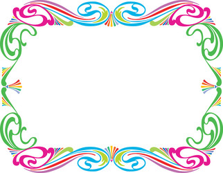 a decorative colorful frame vector