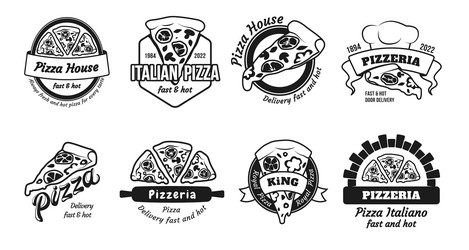 Italian Pizzeria Logo Vector Image