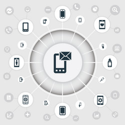 set of simple icons element vector image