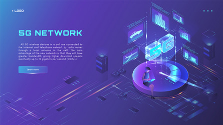 5G Network Website Header vector image
