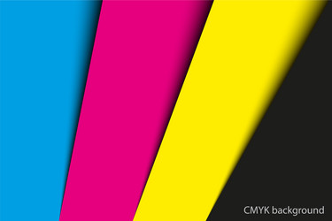 abstract background sheets of paper in cmyk vector image