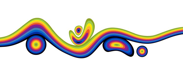 abstract background with colorful wavy lines vector image