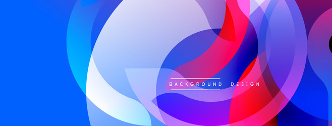 abstract vibrant design overlapping circles vector image