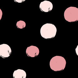 Hand drawn seamless pattern with textured circles vector