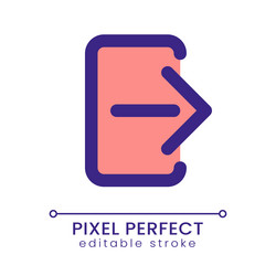 logout pixel perfect rgb color ui icon vector image