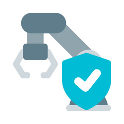 protective robot arm for use in manufacturing vector image