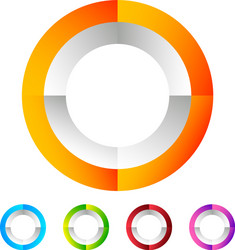 Segmented circle generic abstract icon circular vector