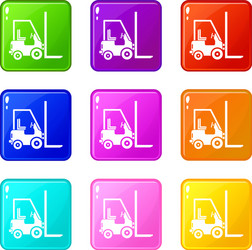 stacker loader set 9 vector image