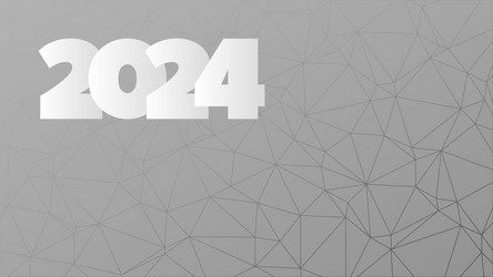 2024 year sign triangle pattern vector image