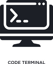 code terminal isolated icon simple element from vector image