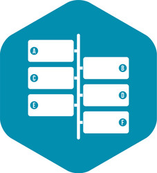 infographic blocks on signpost icon simple style vector image