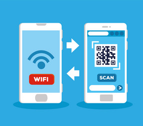 scan qr code with smartphones vector image