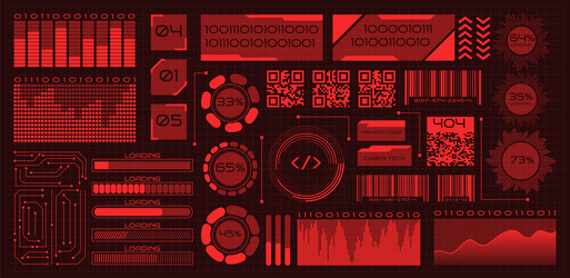 tech element futuristic design frame abstract vector image