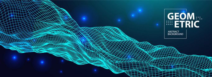 abstract background with waves 3d surface vector image