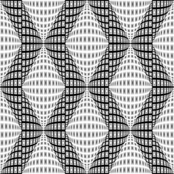 design seamless monochrome warped zigzag pattern vector image