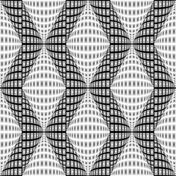 Design seamless monochrome warped zigzag pattern vector