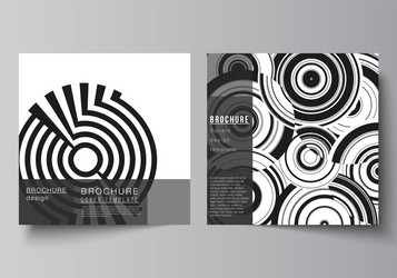 minimal layout two square format vector image