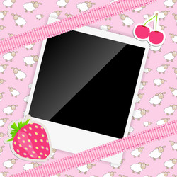 scrapbook elements with photos frame vector image