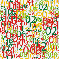 seamless pattern made from colorful numbers vector image