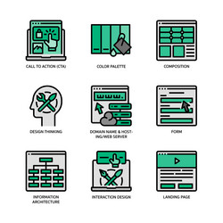 uxui design icons set vector