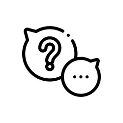 chat icon thin linear style design isolated vector image