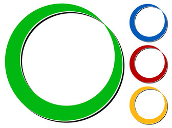 circle design element with knockout shadow in 4 vector image