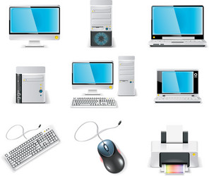 Computer Icon Set vector image