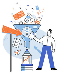 Data Analysis & Business Intelligence vector image