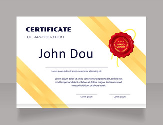 data analytics certificate design template vector image