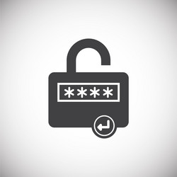 password related icon on background for graphic vector image