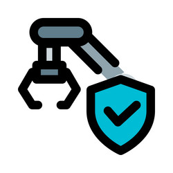 protective robot arm for use in manufacturing vector image