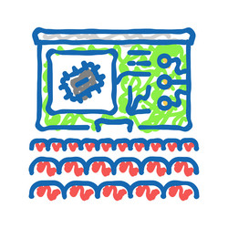 tech conventions enthusiast icon doodle vector image