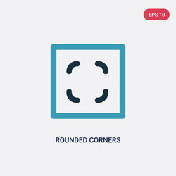 two color rounded corners square icon from user vector