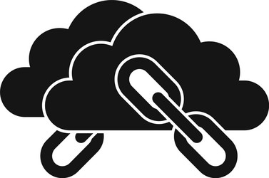 cloud backlink strategy icon simple style vector